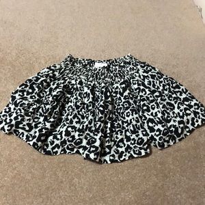 B&W leopard print skirt
